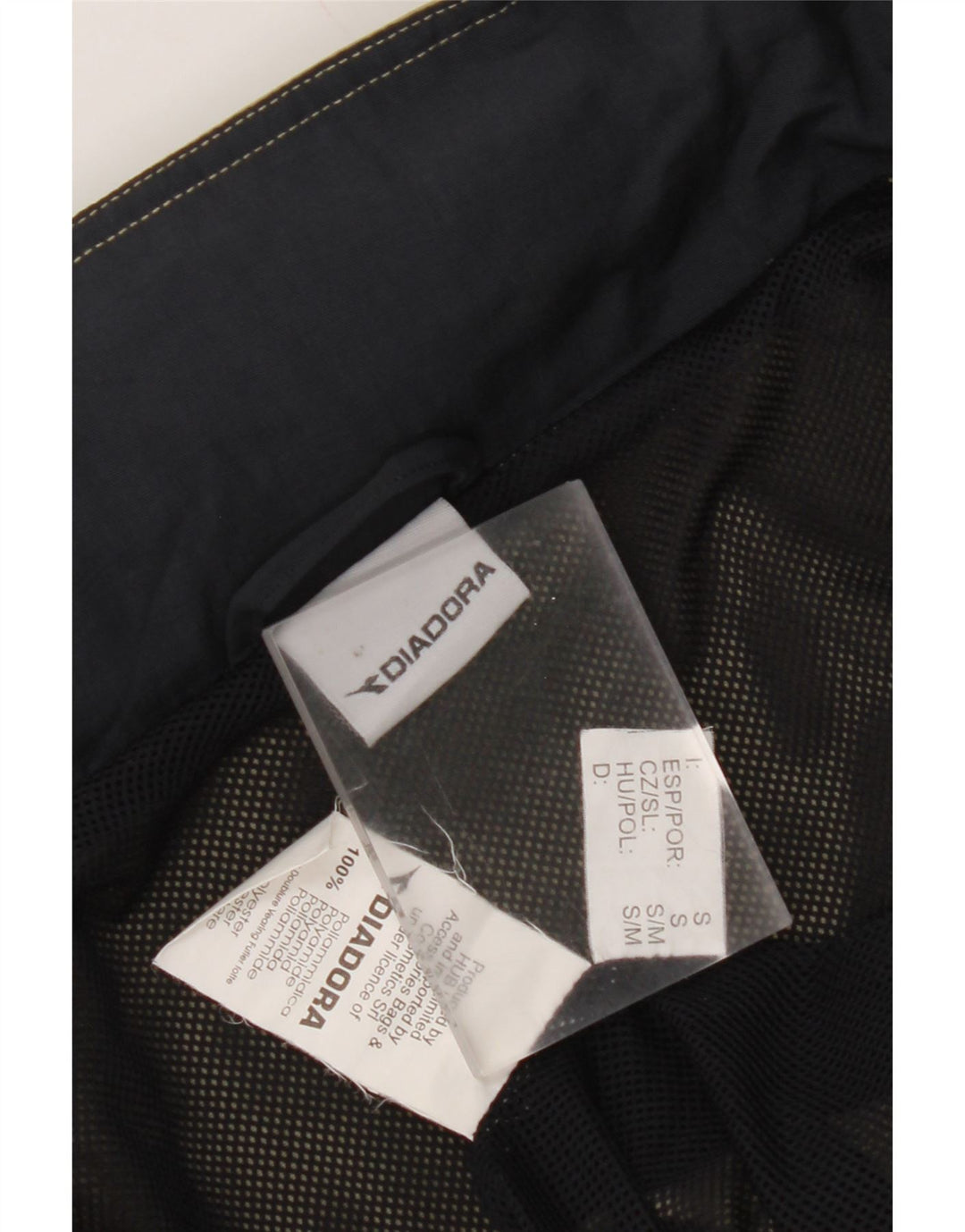 DIADORA Herre Loose Fit Regnjakke med hætte UK 36 Small Khaki Polyamid