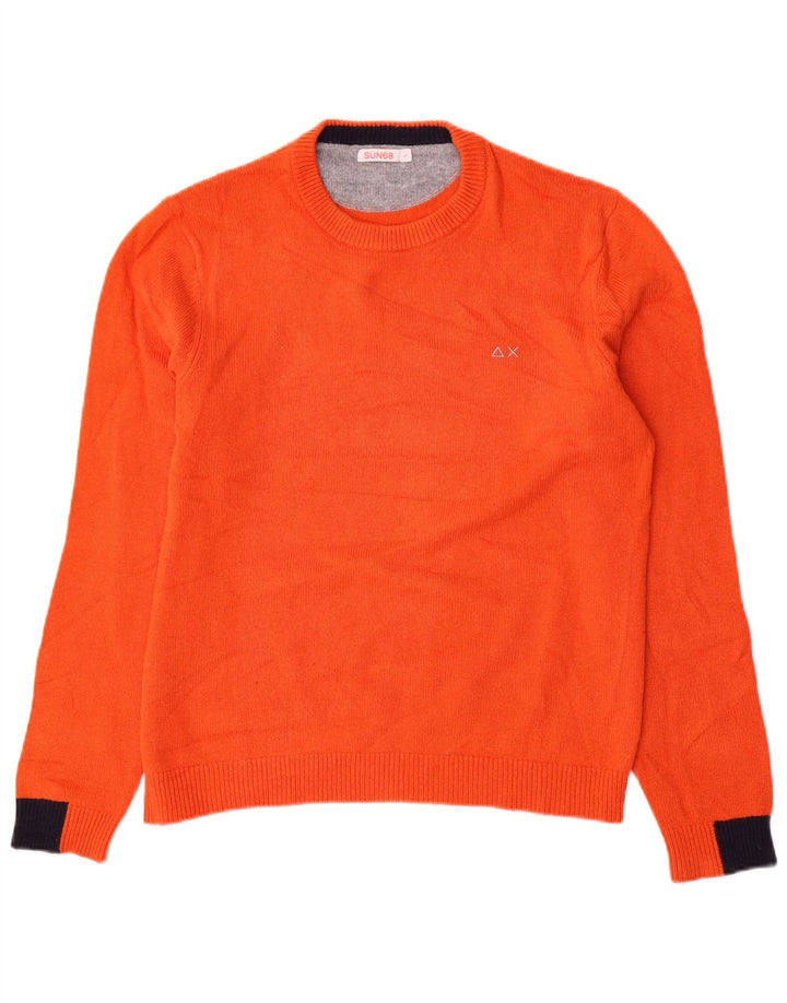 Sun68 Dame sweater med rund hals DK 16 Stor Orange Uld