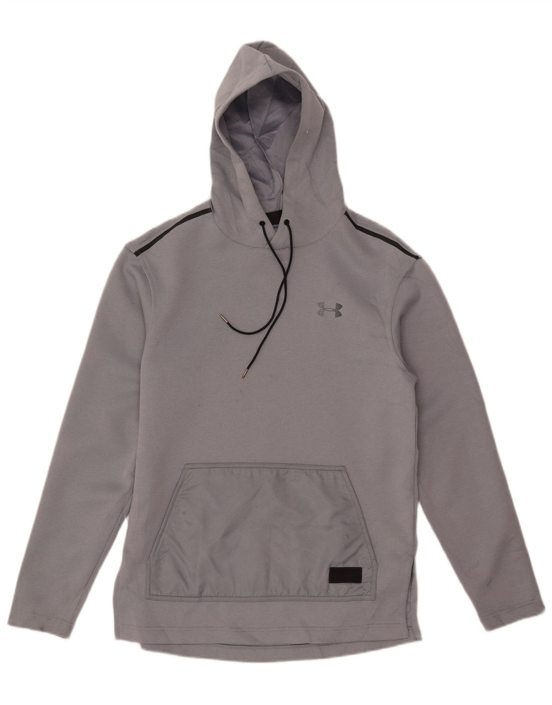 Under Armour Herre Cold Gear Grafisk Hoodie Jumper Lille Grå Polyester