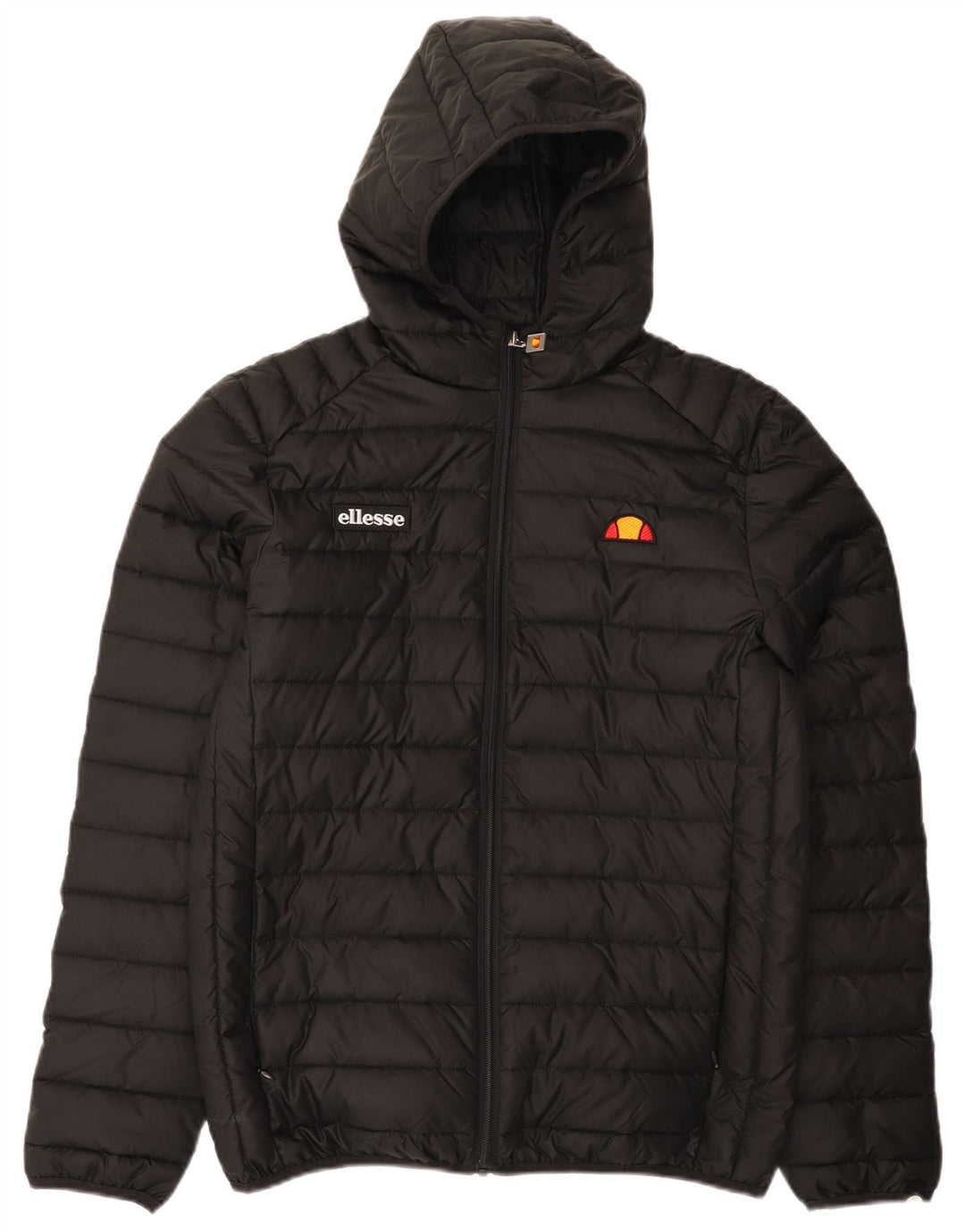 Ellesse Herre hættepolstret jakke UK 38 Medium Sort Polyester