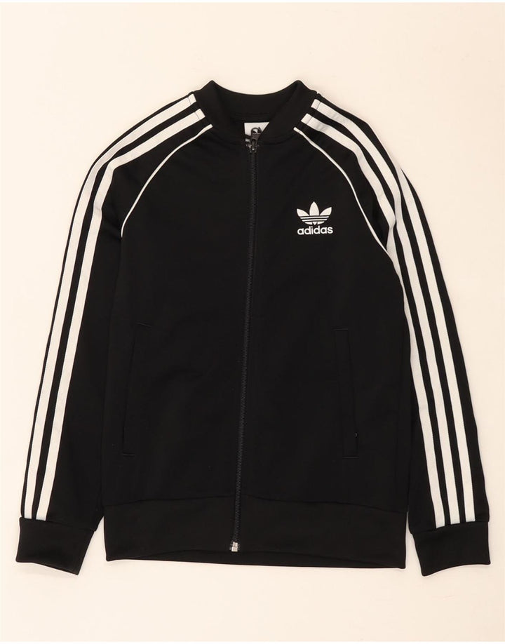 Adidas Drenge Træningsdragt Topjakke 8-9 År Sort Polyester