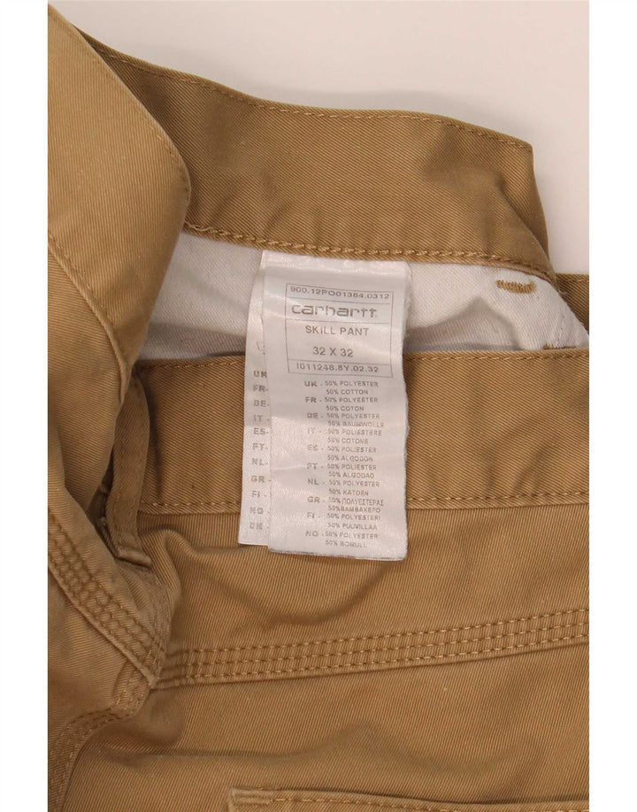 Carhartt Straight Casual Bukser til mænd W32 L32 Brun Polyester