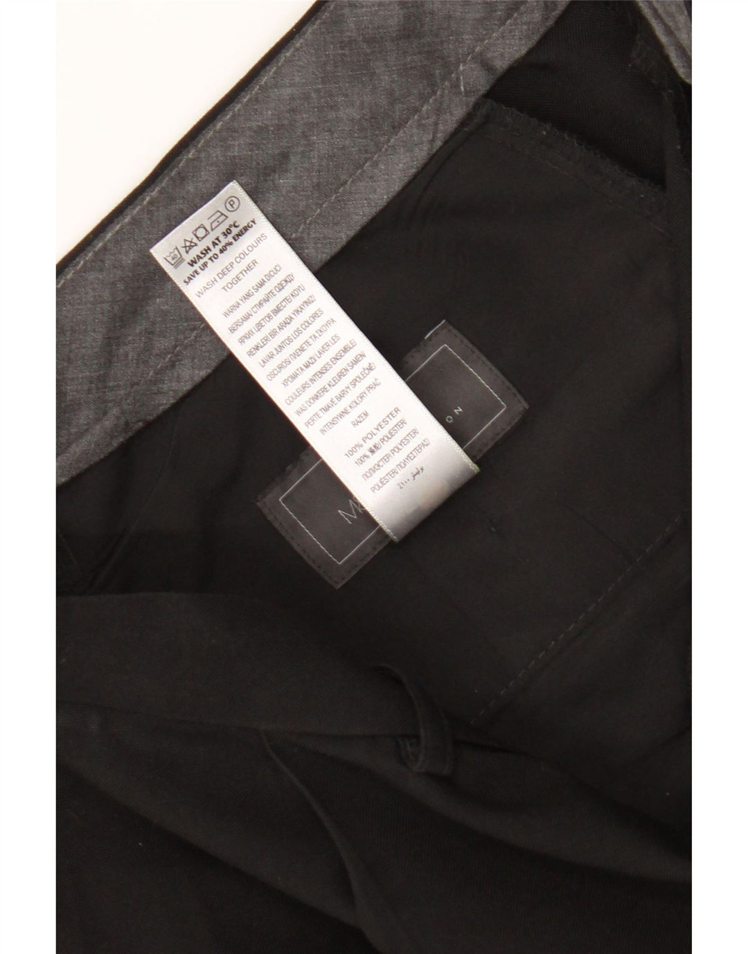 Marks & Spencer Herre Pegged Suit Bukser W36 L31 Sort Polyester