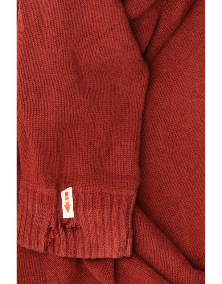 Eddie Bauer Herre lynlås-hals sweater 2XL rødbrun bomuld