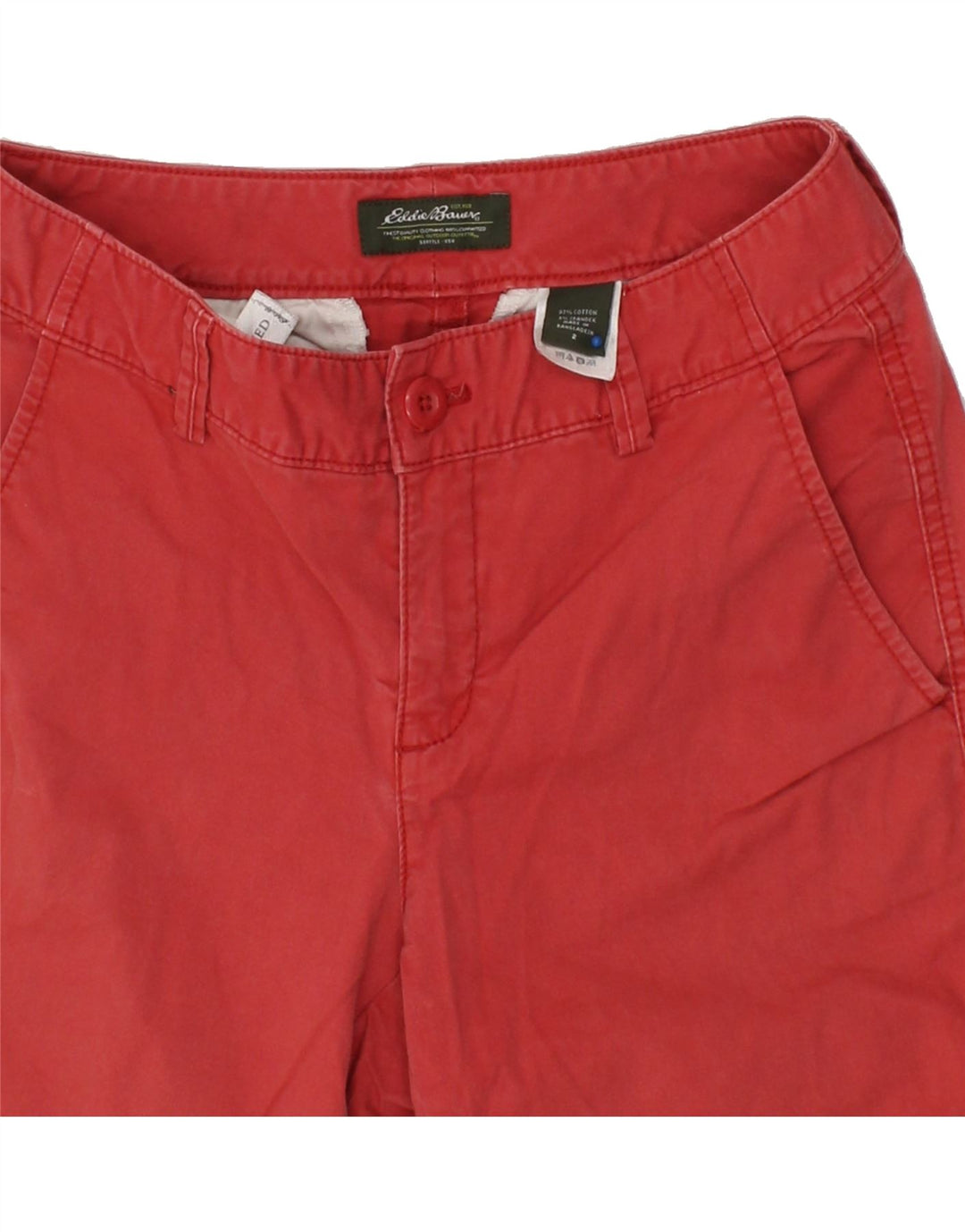 EDDIE BAUER Womens Chino Shorts US 2 XS W23  Red Cotton Vintage Eddie Bauer and Second-Hand Eddie Bauer from Messina Hembry 