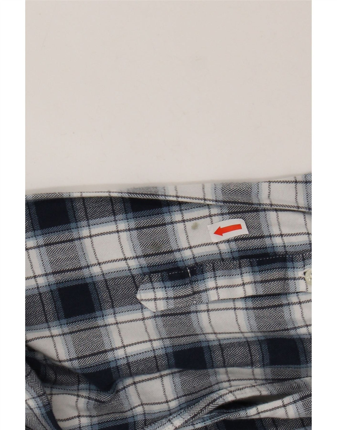 REISS Herre Regular Fit Flannel Shirt XL Marineblå ternet bomuld