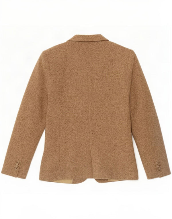 Massimo Dutti Dame 2-knaps blazerjakke EU 40 Medium Beige Flecked Uld
