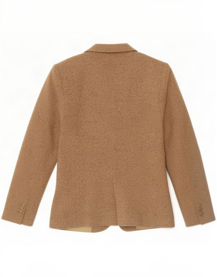 Massimo Dutti Dame 2-knaps blazerjakke EU 40 Medium Beige Flecked Uld