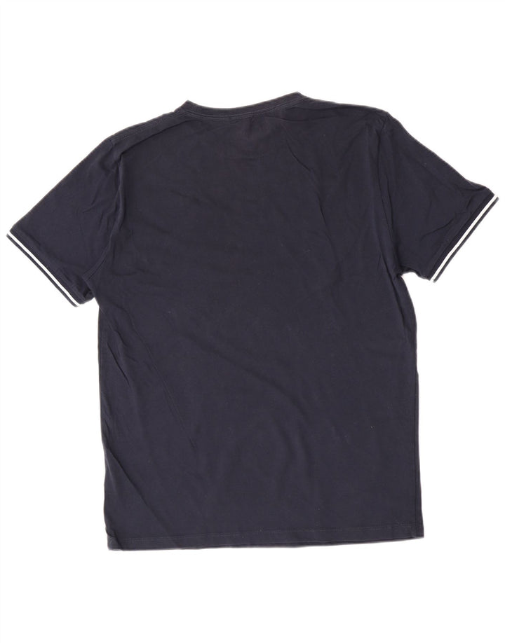 Reiss Herre T-Shirt Top Stor Marineblå Bomuld