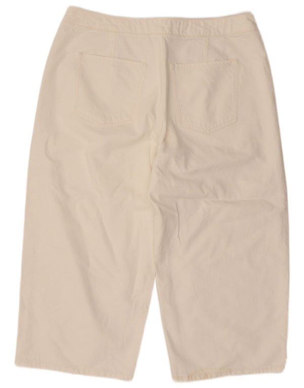 Næste Dame Højtalje Capri Jeans UK 18 XL W38 L22 Hvid Bomuld