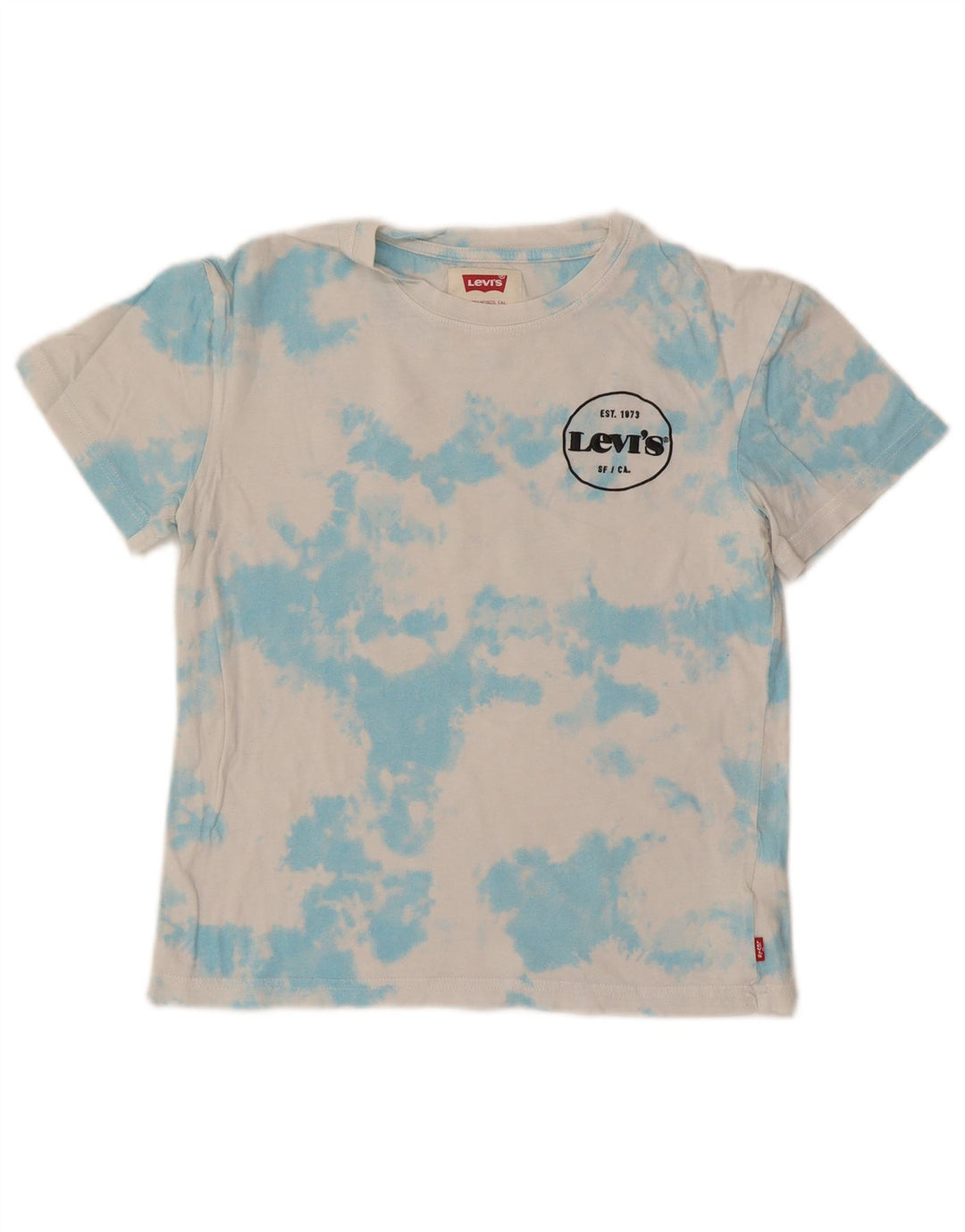 LEVI'S Boys T-Shirt Top 11-12 Years Blue Tie Dye Cotton