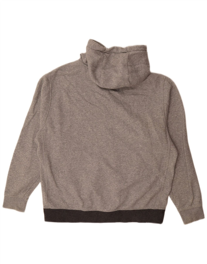Nike hættetrøje med lynlås til mænd Large Grå Colourblock Bomuld