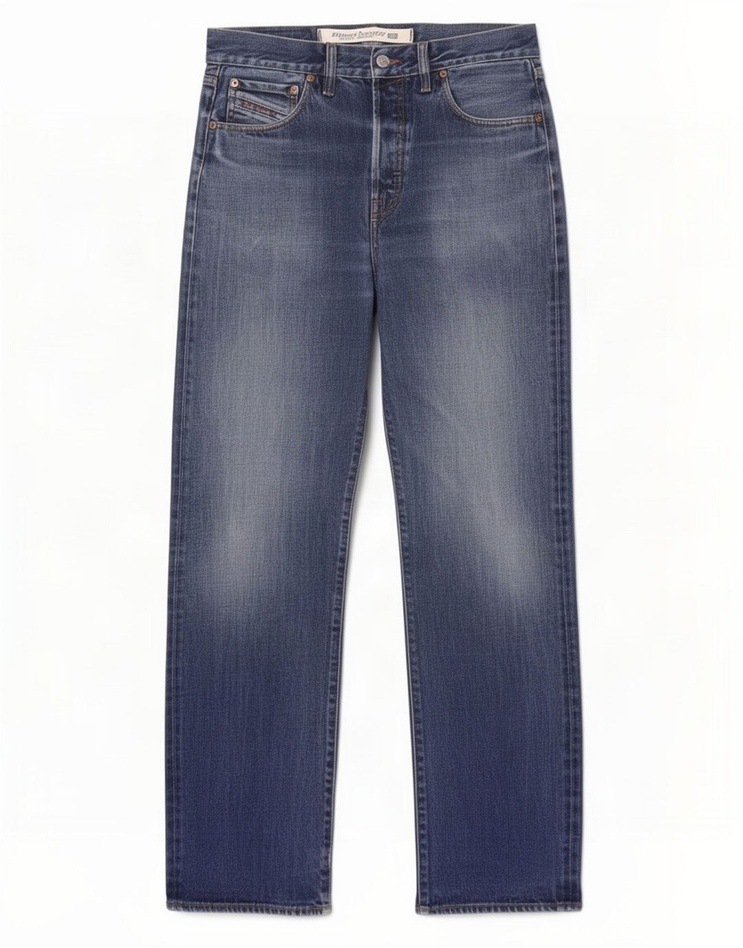 Diesel Herre Straight Jeans W32 L32 Blå Bomuld