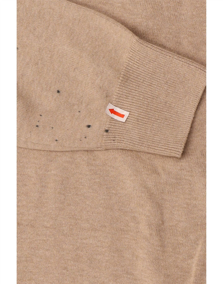 Marks & Spencer Herre sweater med rund hals, medium beige bomuld