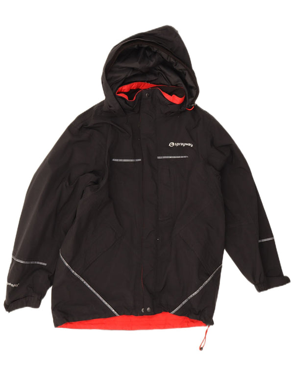 Sprayway piger hætte vindjakke 10-11 år sort polyester