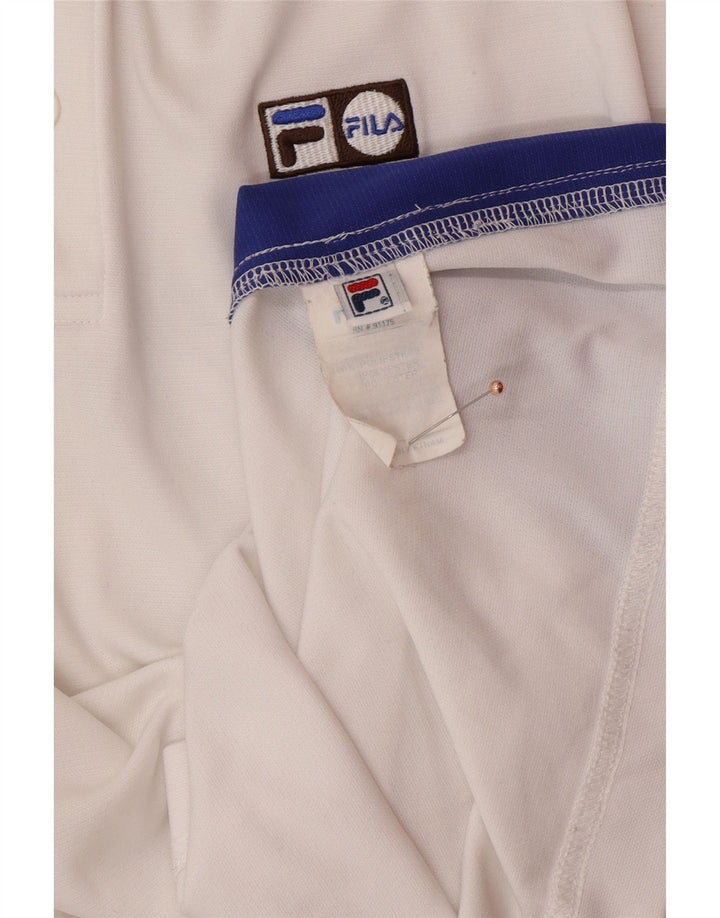 FILA Poloshirt til mænd XL Hvid Colourblock Polyester