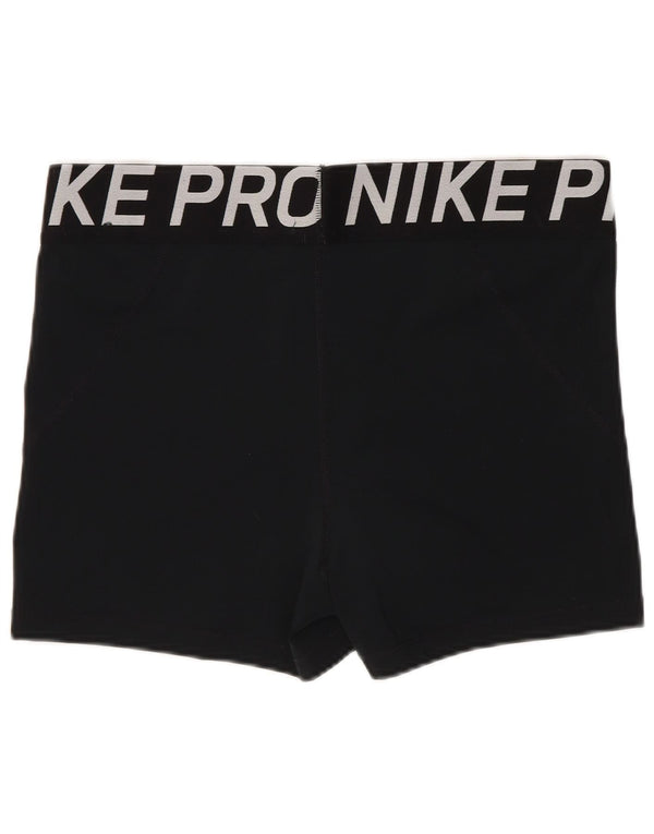 Nike grafiske sportsshorts til kvinder UK 18 XL W30 sort polyester
