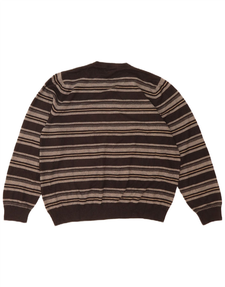 Marks & Spencer Herre Autograph V-hals sweater XL Sort Stribet