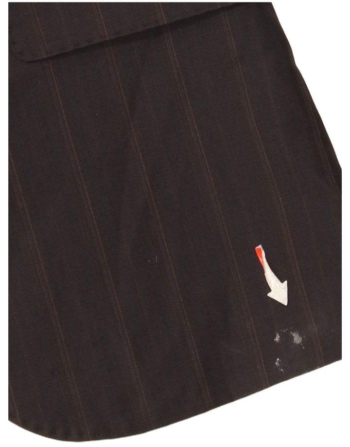 Massimo Dutti Dame 2-knaps blazerjakke EU 36 XS Sort nålestribet uld