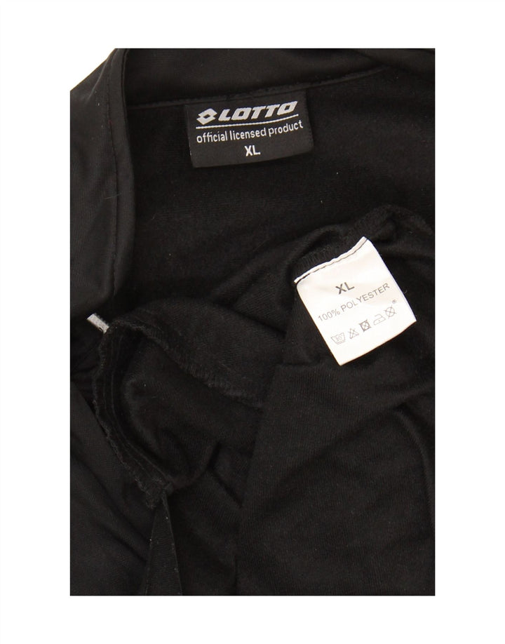 LOTTO Mens Tracksuit Top Jacket XL Black Polyester Vintage Lotto and Second-Hand Lotto from Messina Hembry 