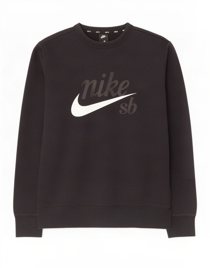 Nike Herre grafisk sweatshirt Jumper Medium Sort Polyester