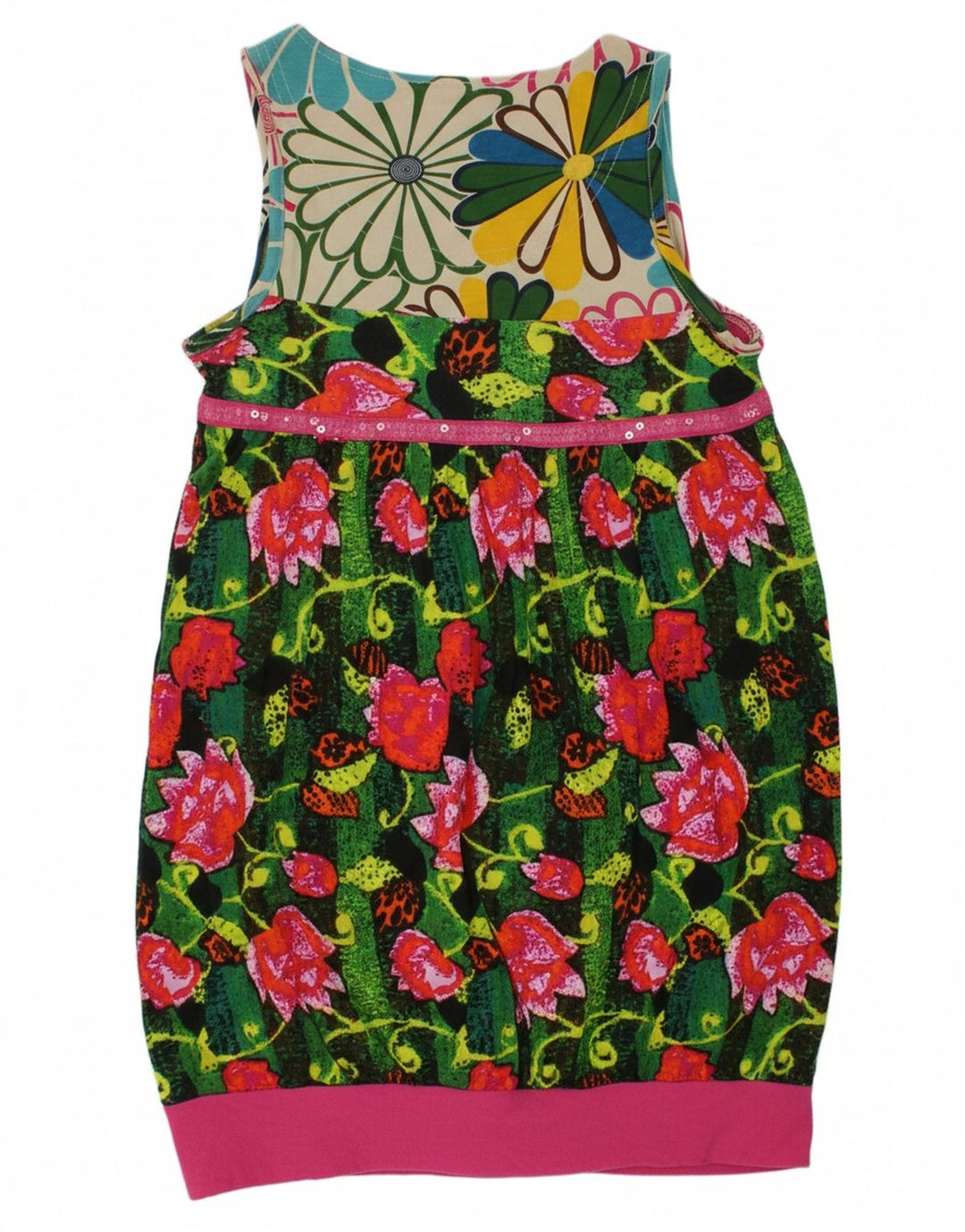 DESIGUAL Womens Bubble Dress UK 4 XS Multicoloured Floral