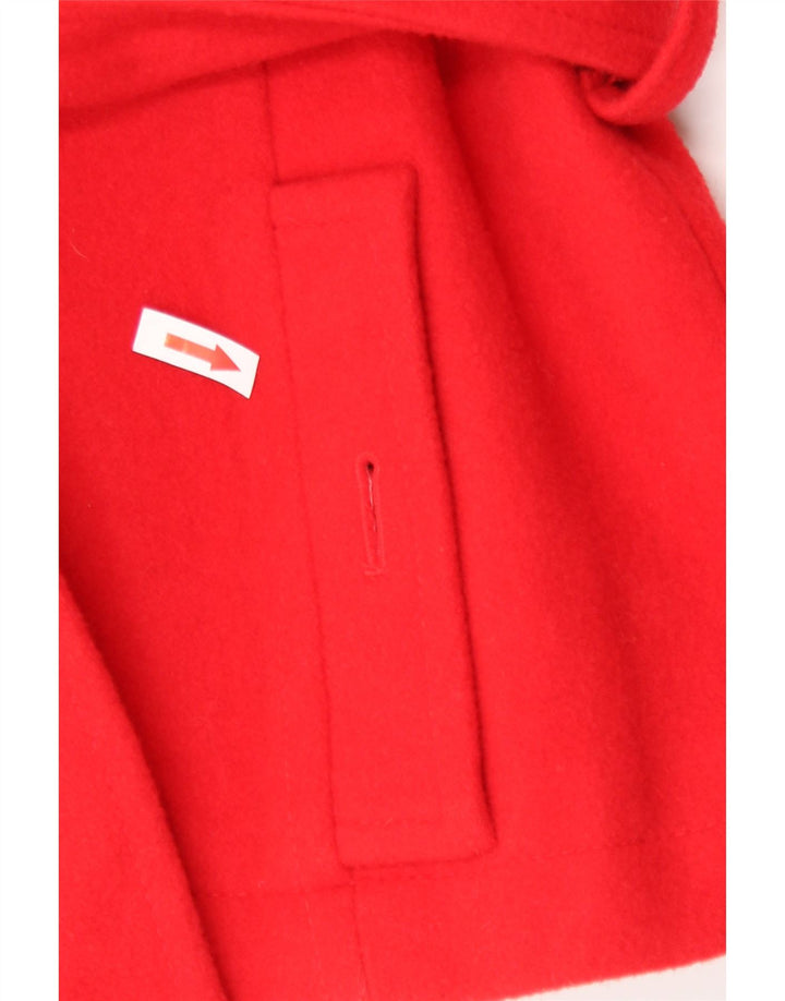 Moschino Dame Military Duffle Jacket UK 12 Medium Red Wool