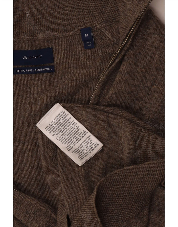 GANT Cardigantrøje til mænd, medium brun flækket uld
