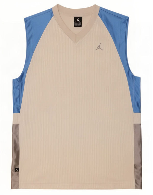 Jordan Herrevest Top UK 39/41 Medium White Colourblock Polyester