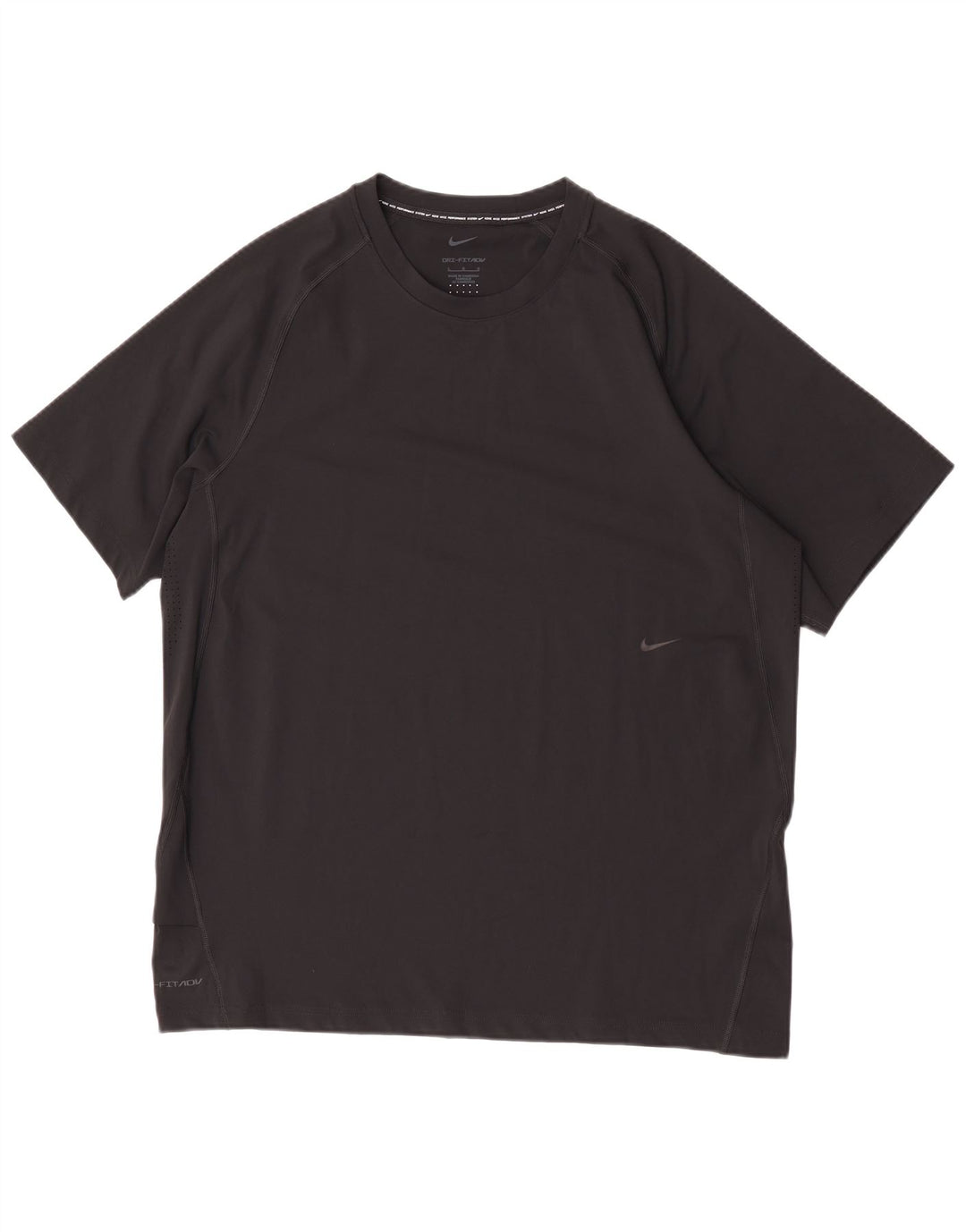 Nike Dri Fit T-shirt top til mænd, stor sort polyester
