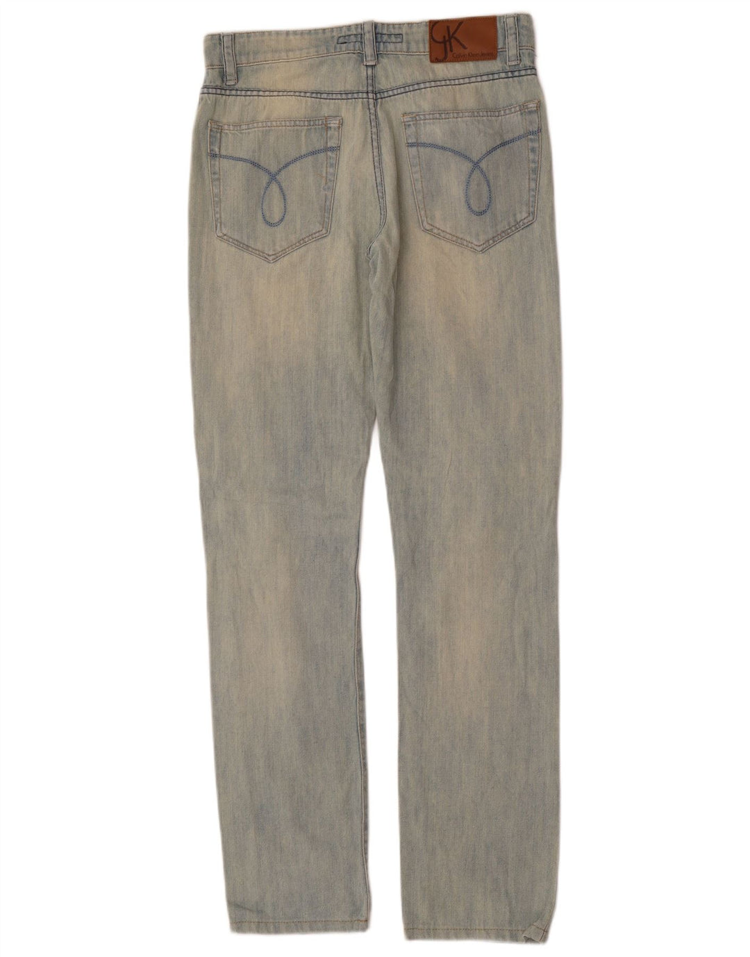 Calvin Klein Dame Straight Jeans W29 L32 Blå Bomuld