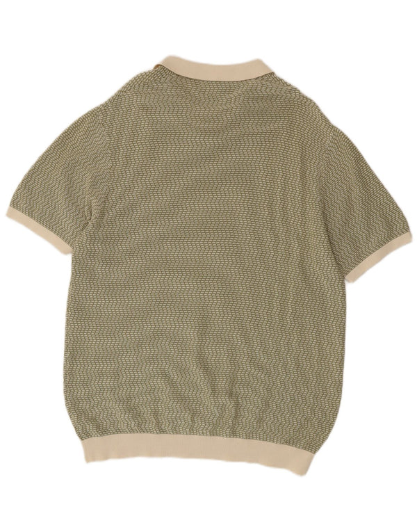 Jack & Jones Herre Polo Neck Jumper Sweater Stor Grøn Geometrisk