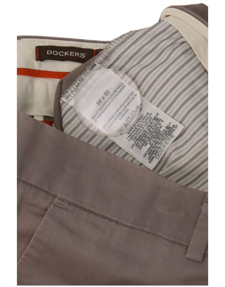 Dockers Herre Regular Fit Chinobukser W36 L32 Grå Bomuld