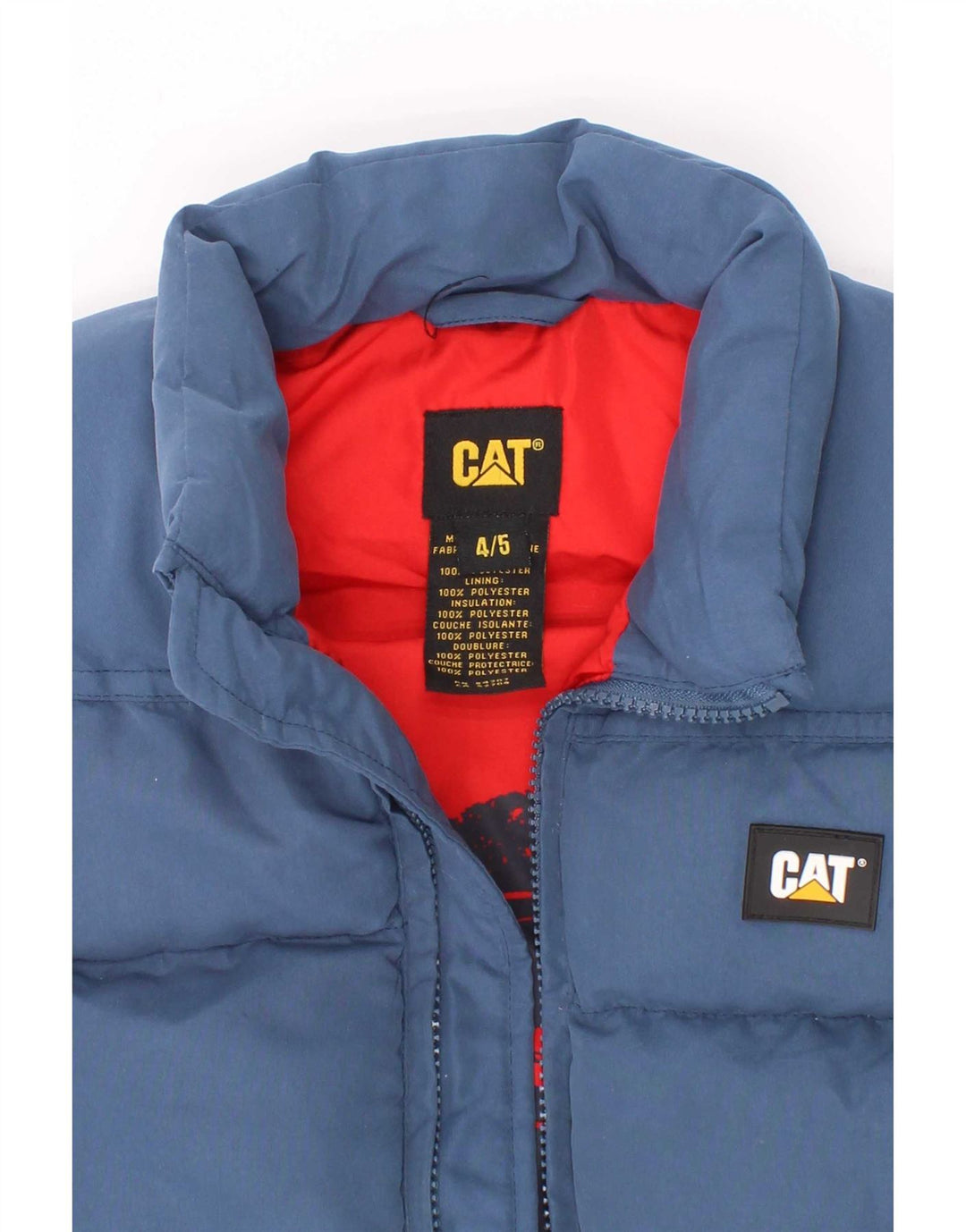 Caterpillar Boys Polstret Gilet 4-5 år blå polyester
