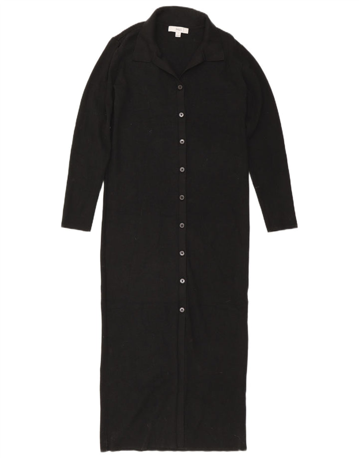Marks & Spencer Dame Jumper Dress UK 10 Small Black Viscose