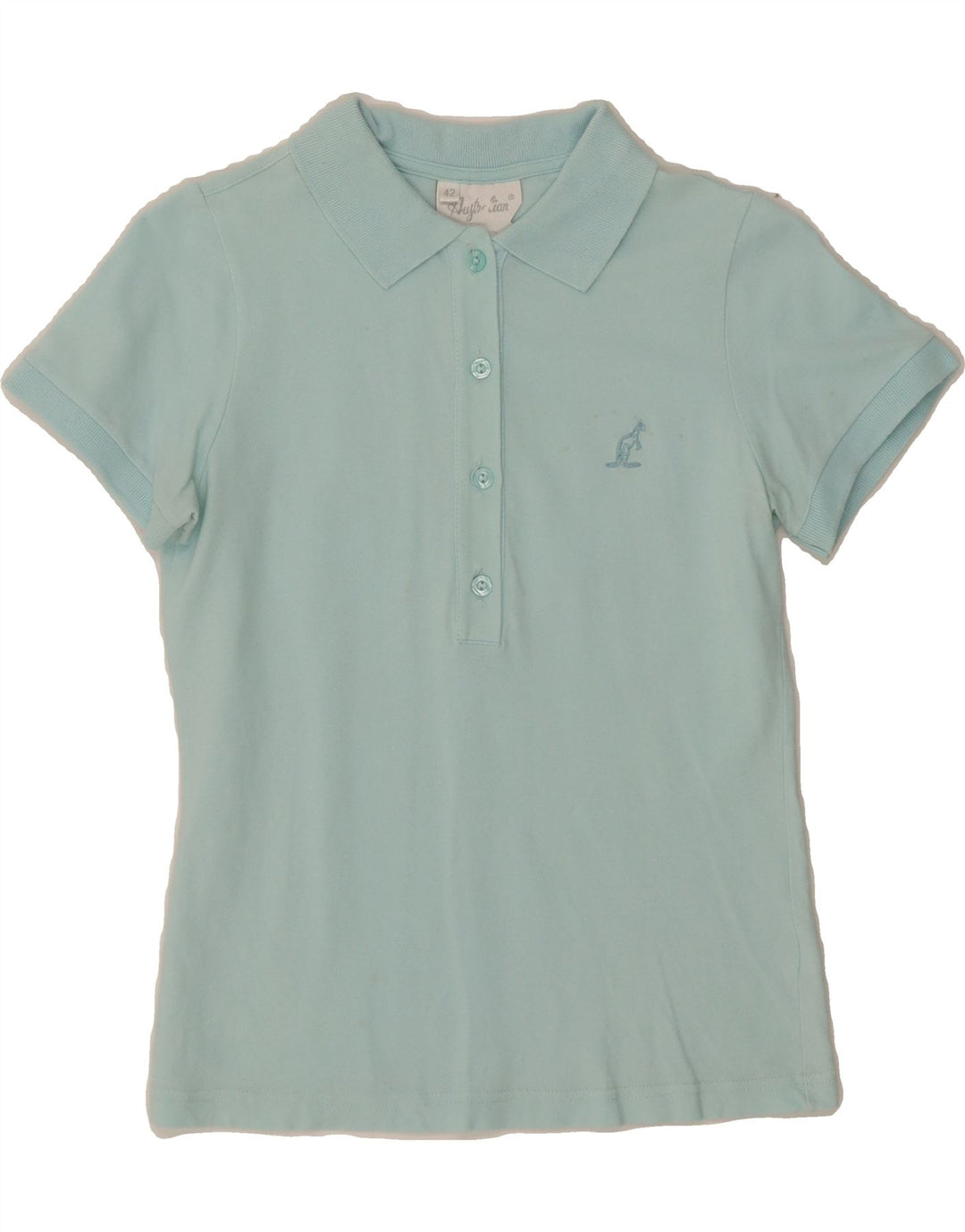 AUSTRALIAN L'ALPINA Womens Polo Shirt IT 42 Medium Blue Cotton Vintage AUSTRALIAN L'ALPINA and Second-Hand AUSTRALIAN L'ALPINA from Messina Hembry 