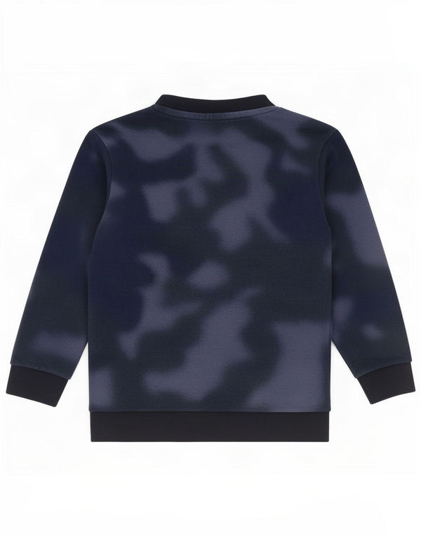 Adidas Drenge Grafisk Sweatshirt Jumper 3-4 år Navy Blue Tie Dye Bomuld