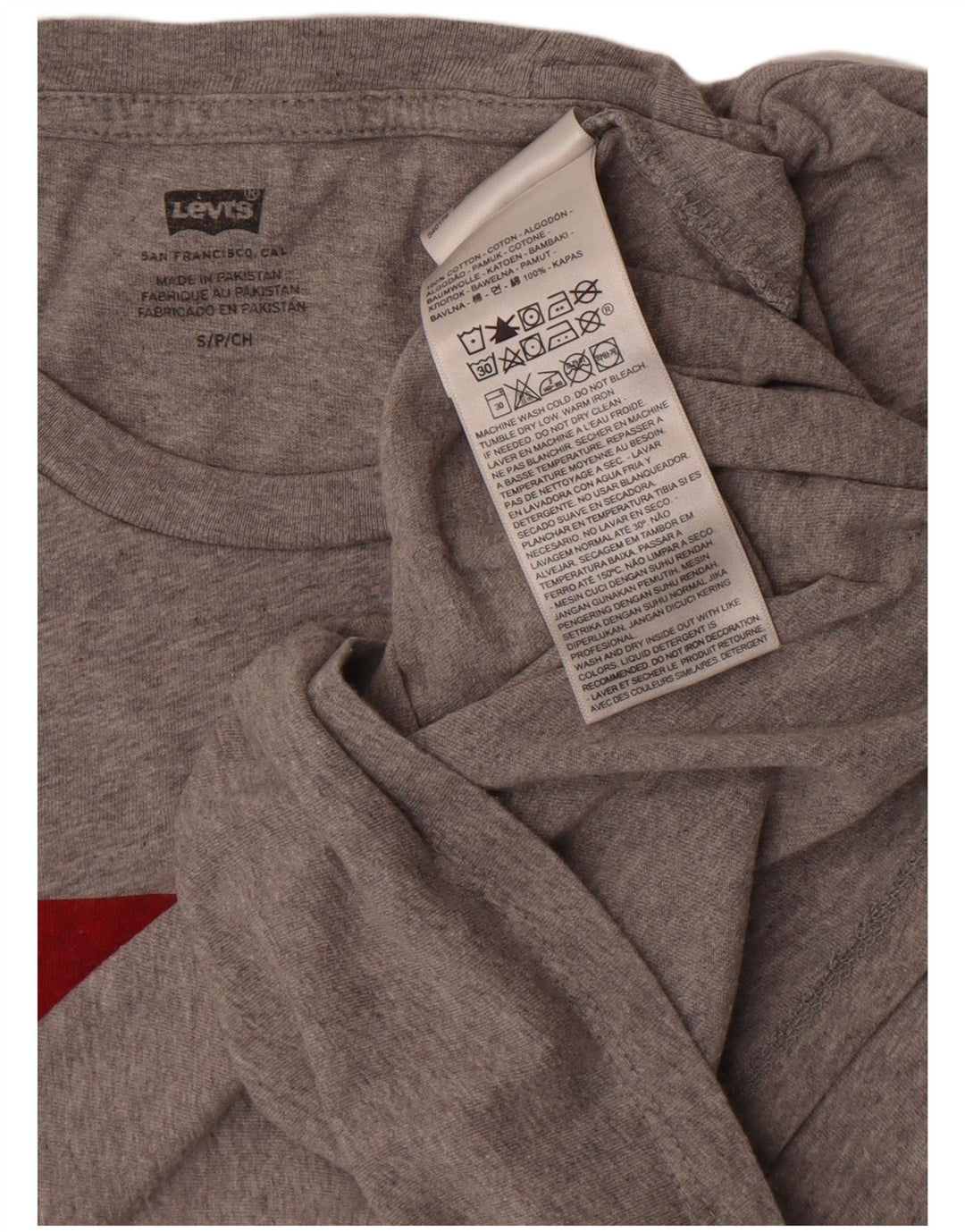 Levi's Herre grafisk T-shirt top lille grå bomuld