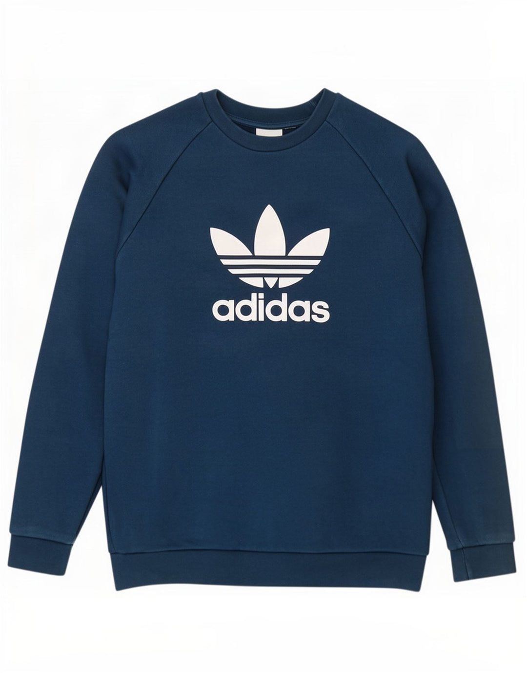 Adidas grafisk sweatshirt til mænd mellemblå bomuld