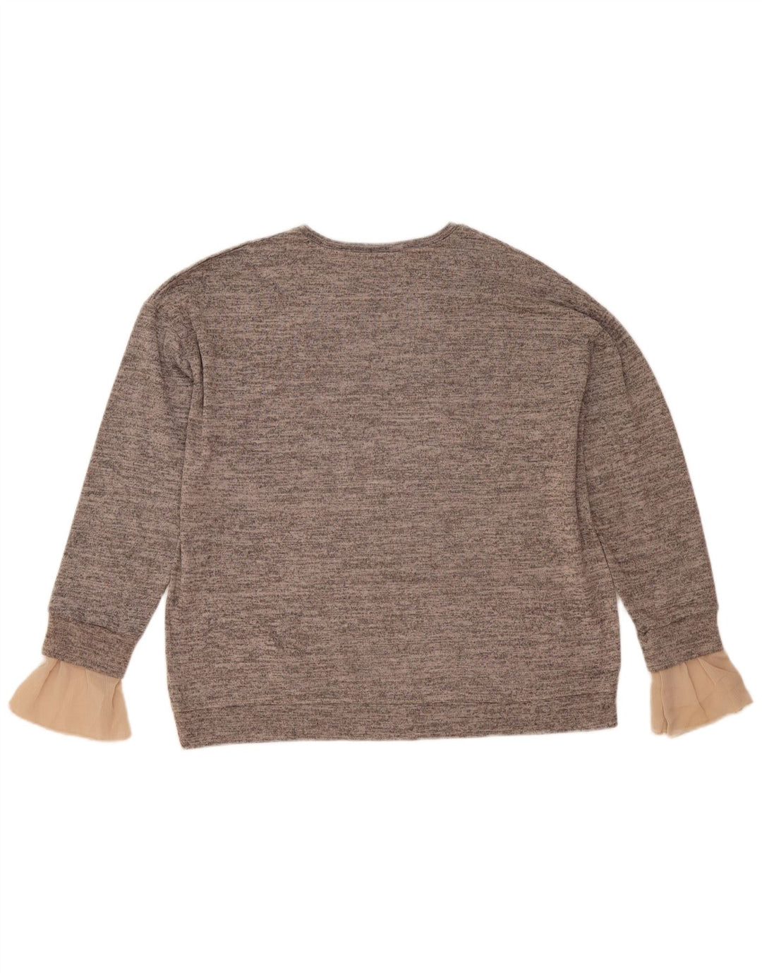 Zara Sweatshirt Jumper UK 14 Medium Grey Flecked
