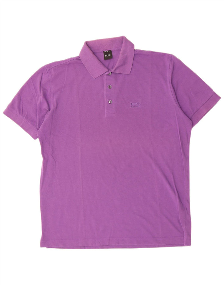 HUGO BOSS Herre poloshirt Medium Lilla Bomuld