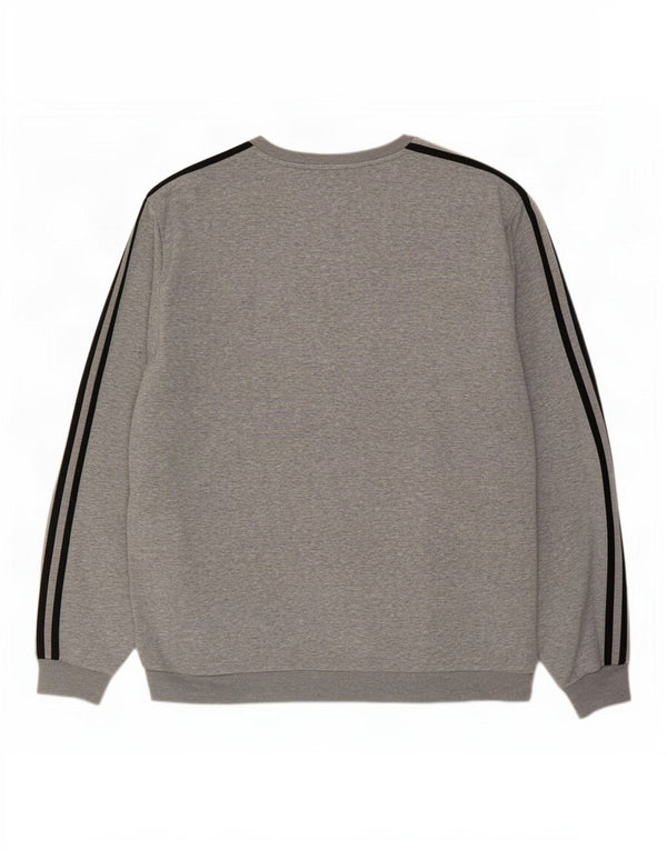 Adidas Sweatshirt Jumper til mænd XL Grå Flecked Bomuld