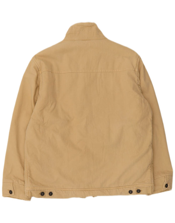Murphy & Nye Herre Regular Fit Bomber Jacket UK 40 Large Beige Cotton