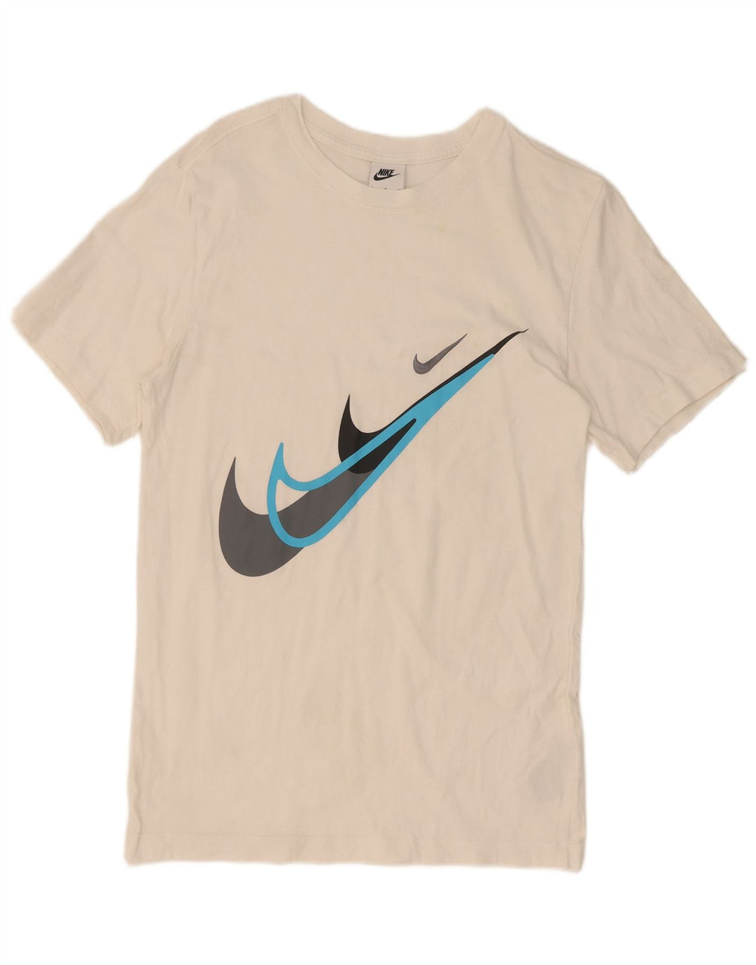 Nike grafisk T-shirt top til mænd, lille hvid bomuld