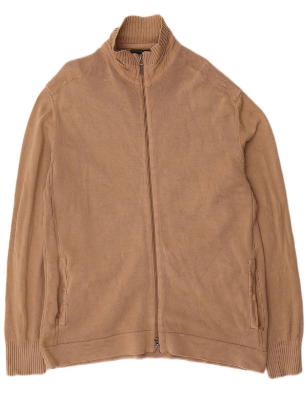 Marlboro Classics Herre Cardigan Sweater 2XL Beige Bomuld