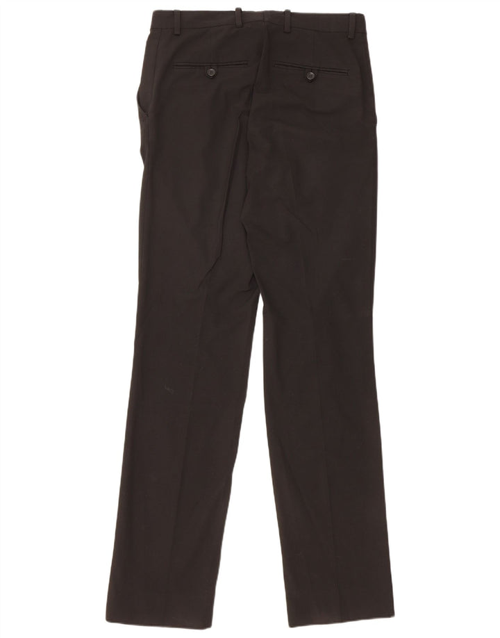 Zara Straight Suit Bukser til mænd EU 38 Small W30 L35 Sort Polyester