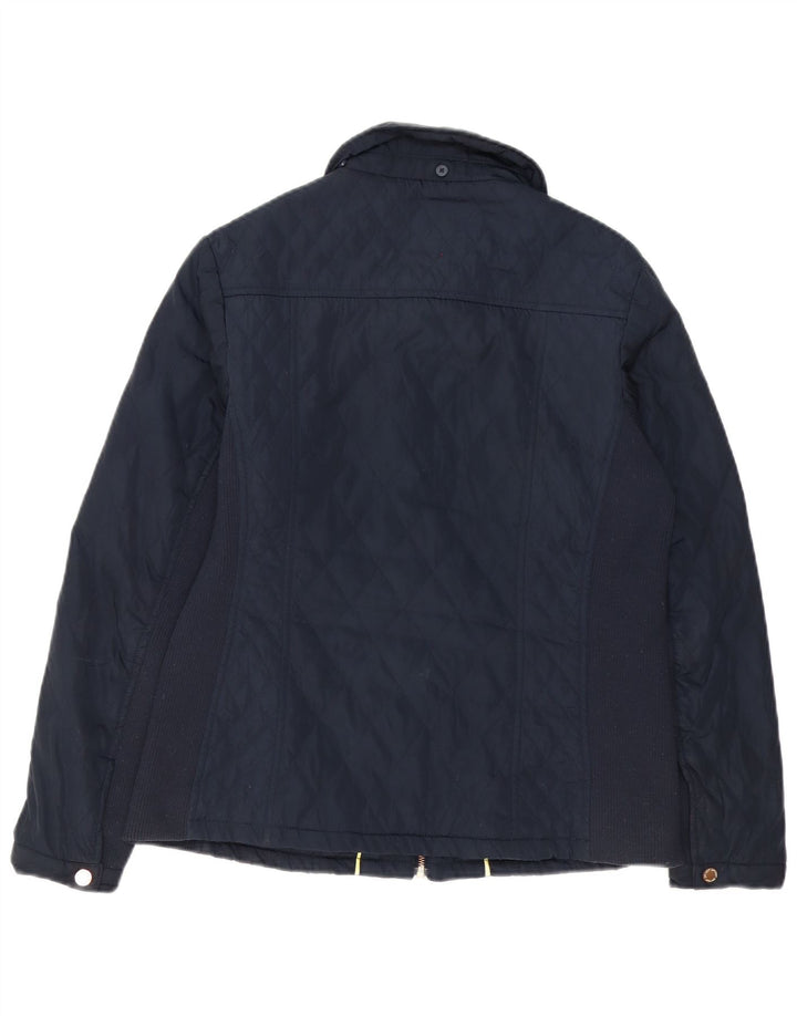 Marks & Spencer Dame Per Una Quiltet Jakke UK 14 Large Navy Blue