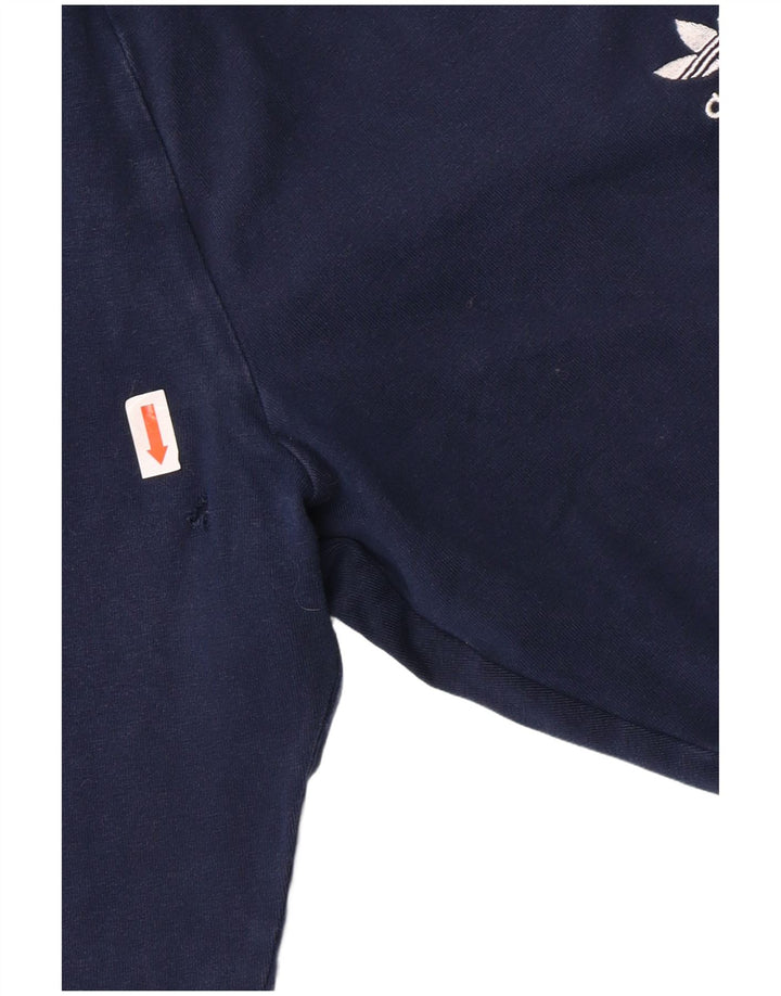 Adidas Dame Leggings UK 12 Medium Navy Blue Bomuld