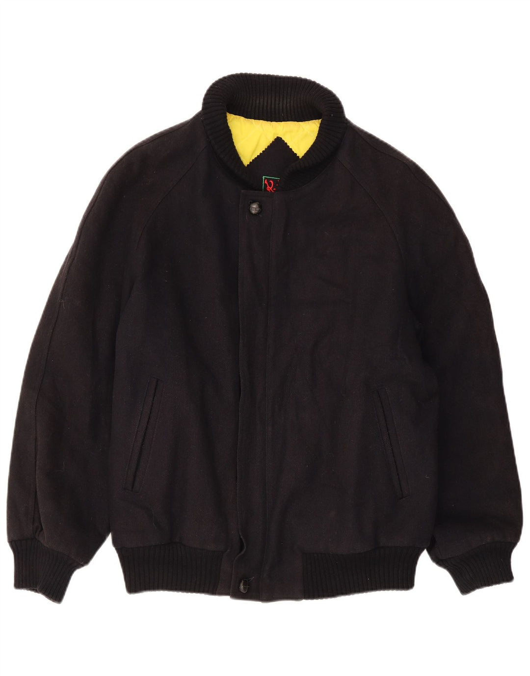 Vintage Herre Bomber Windbreaker Jacket IT 52 XL Sort Uld