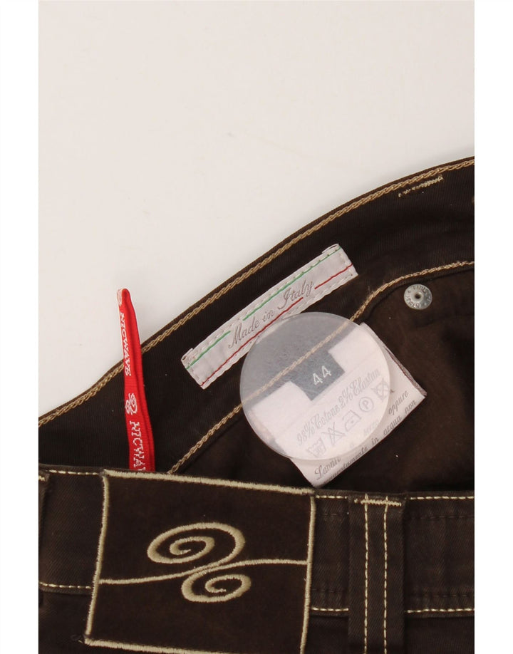 Nicwave Dame Slim Jeans IT 44 Medium W30 L34 Brun Bomuld